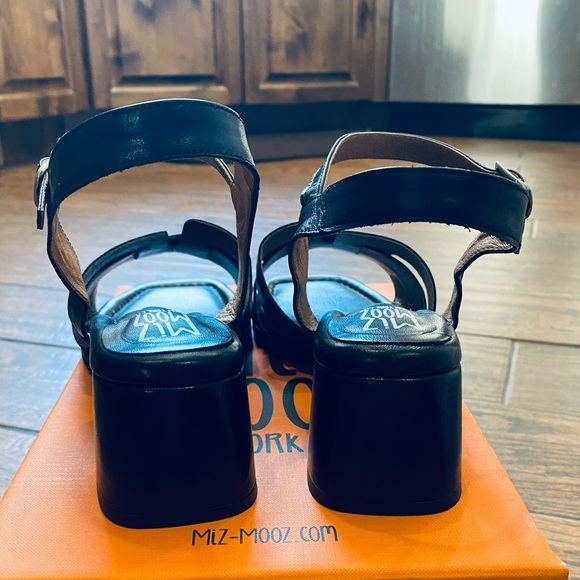 Miz Mooz Black Leather Oakley Sandals - Picture 6 of 15